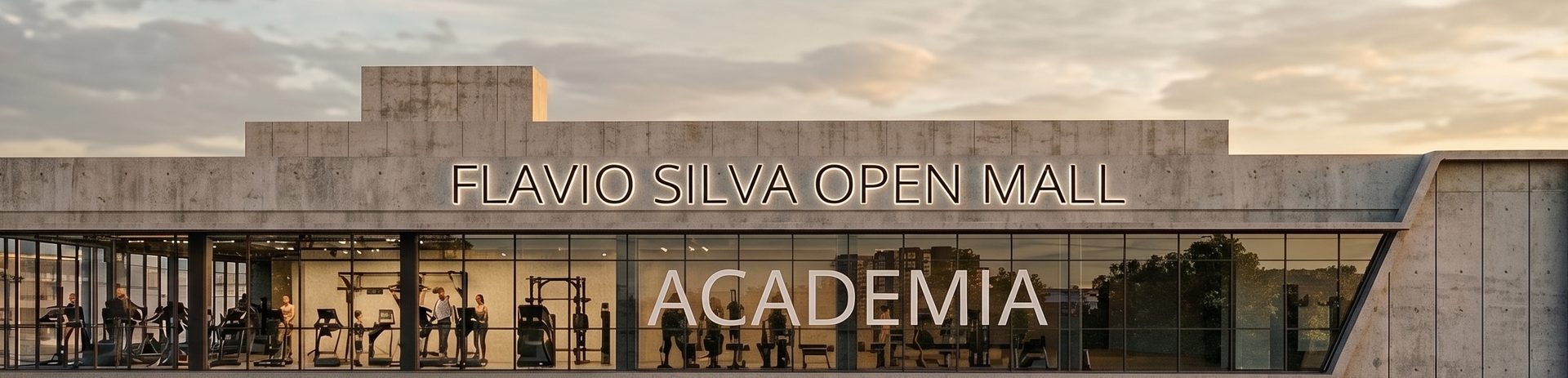 Pavimento superior envidraçado destinado à academia